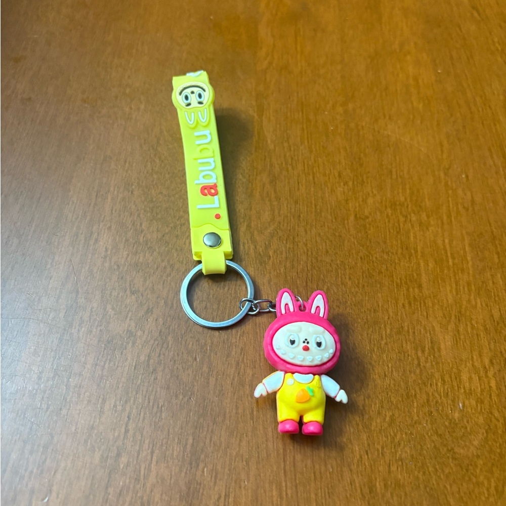 Labubu Pink and Yellow Bunny Keychain